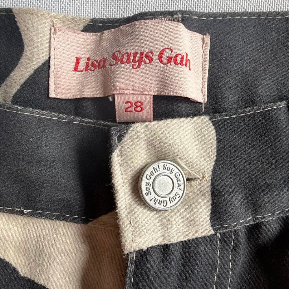 Lisa says Gah size 28 Cow Print Jeans - Picture 3 of 11